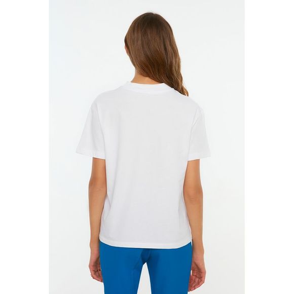 NWT Trendyol Women Regular Standing collar Knit T-Shirt - Picture 8 of 13